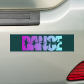 Dans met danskleuren bumpersticker (Op auto)