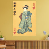 Dans met de Geisha Canvas Afdruk (Insitu (Woonkamer))