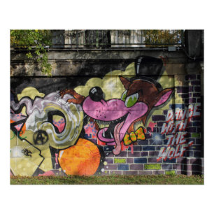Dans met de Wolf Graffiti Poster