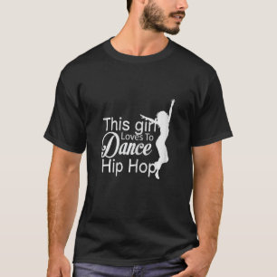 Dans met een hiphop-danskleding, meisjes van 90 ja t-shirt