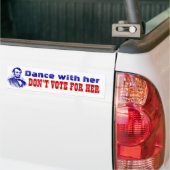Dans met haar stem niet op haar Kamala Lincoln Bumpersticker (Op Truck)