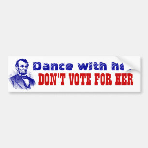 Dans met haar stem niet op haar Kamala Lincoln Bumpersticker