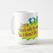 Dans met het universum grote koffie Mok (Voorkant links)