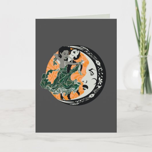 dans met je duisternis feestdagen kaart (Voorkant)