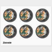 dans met je duisternis ronde sticker (Vel)