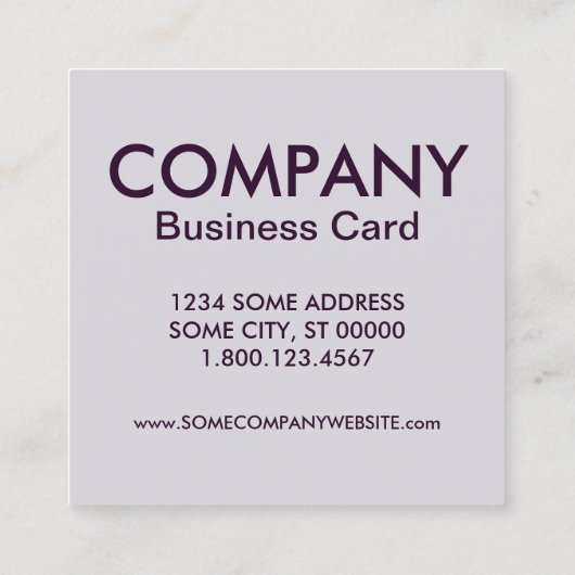 dans met je duisternis vierkante visitekaartje (Achterkant)