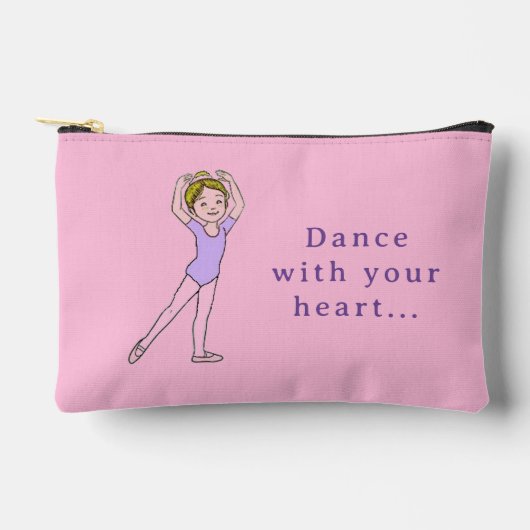 Dans met je hart accessoirezak - ballerina etui (Voorkant)