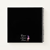 Dans met je hart ballerina silhouet notitieblok notitieboek (Achterkant)