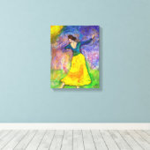 Dans met jezelf canvas afdruk (Insitu (Houten vloer))