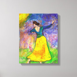 Dans met jezelf canvas afdruk