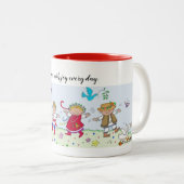 Dans met Joy Oekraïense dansers Tweekleurige Koffiemok (Voorkant rechts)