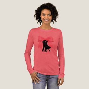 Dans met liefde roze strik romantisch koppel T-shi Tri-Blend Shirt