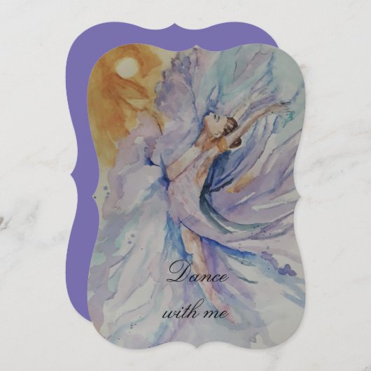 Dans met me Ballerina Kaart (Voorkant / Achterkant)