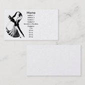 Dans met me de Sjabloon van de Kaart van het Profi Visitekaartje (Voorkant / Achterkant)