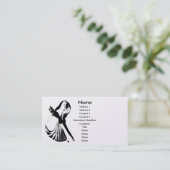 Dans met me de Sjabloon van de Kaart van het Profi Visitekaartje (Staand voorkant)