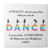 Dans, met meerdere kleuren tegeltje (Voorkant)