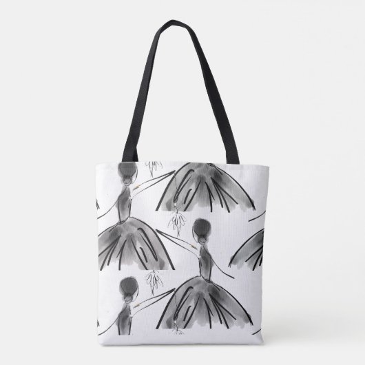 Dans met mij Ballerina Canvas tas (Achterkant)