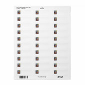 "Dans met mij" Retouradreslabel Etiket (Full Sheet)