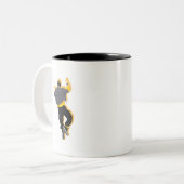Dans met mij tweekleurige koffiemok (Voorkant links)