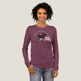 Dans met paard (Donkere modus) | Dames lange mouwe Tri-Blend Shirt