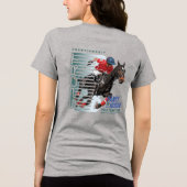 Dans met paard (Polo Sport) | Dames Tri-Blend Shirt (Achterkant)