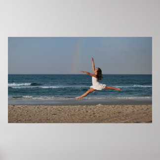 Dans met regenboogPoster Poster