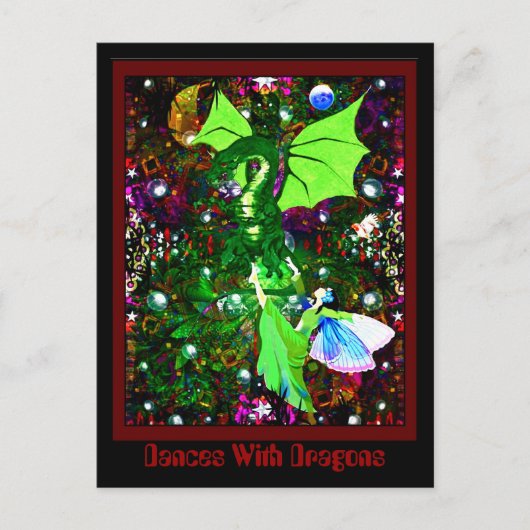 Dans met trekkers briefkaart (Voorkant)