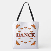 Dans met vlindermotief tote bag (Achterkant)