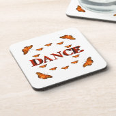 Dans met vlinders ontwerp bier onderzetter (Linkerzijde)