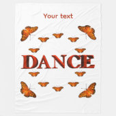 Dans met vlinders ontwerp fleece deken (Voorkant)