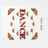 Dans met vlinders ontwerp fleece deken (Voorkant (Horizontaal))