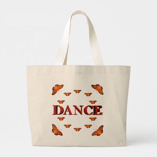 Dans met vlinders ontwerp grote tote bag (Achterkant)