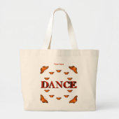 Dans met vlinders ontwerp grote tote bag (Voorkant)