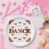 Dans met vlinders ontwerp papieren bordje (Feest)