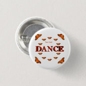 Dans met vlinders ontwerp ronde button 3,2 cm (Voorkant /achterkant)