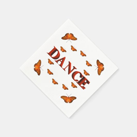 Dans met vlinders ontwerp servet (Hoek)