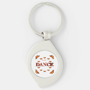 Dans met vlinders ontwerp sleutelhanger