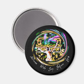 Dans met vreugde magneten (Voorkant / Achterkant)