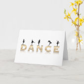 Dans met vrouwelijke silhouetten kaart (Gele Bloem)