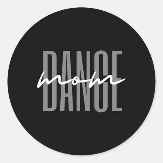 Dans Moeder Dans Moeder Moederdag Ronde Sticker (Voorkant)