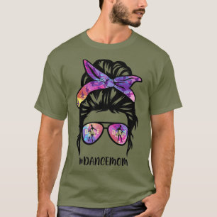 Dans Moeder Dansende Mama Messy Bun Mama Dag T-shirt