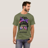 Dans Moeder Dansende Mama Messy Bun Mama Dag T-shirt (Voorkant volledig)
