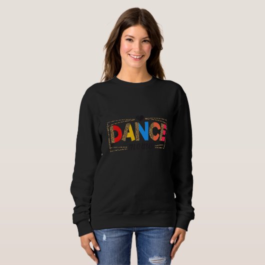 Dans Moeder Leopard Rainbow Moederdag Dansen Mo Trui (Voorkant volledig)