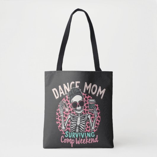 Dans moeder overleeft comp weekend tote bag (Voorkant)