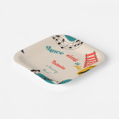 Dans muziek en speel kinderen Verjaardag Papieren Bordje (Gebogen)