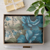 Dans Muzieknoten Floral Deco Design Tissuepapier (Geschenk)