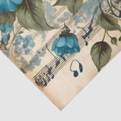 Dans Muzieknoten Floral Deco Design Tissuepapier (Detail)