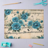 Dans Muzieknoten Floral Deco Design Tissuepapier (Craft)