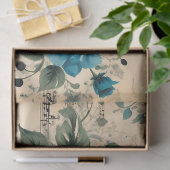 Dans Muzieknoten Floral Deco Design Tissuepapier (Geschenk)