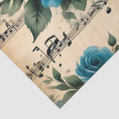 Dans Muzieknoten Floral Deco Design Tissuepapier (Detail)